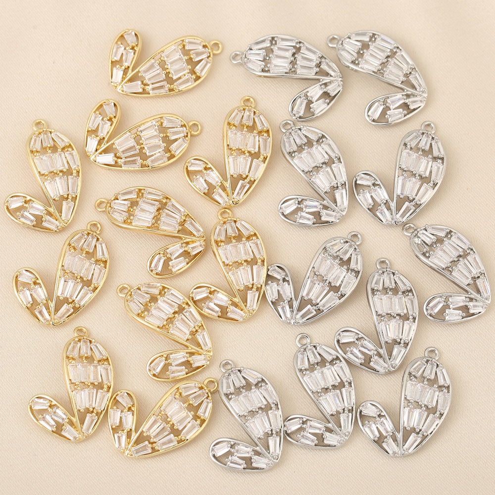 3pcs Geometric Copper Synthetic Zirconia Pendant Set